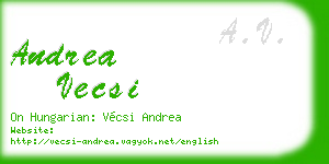 andrea vecsi business card