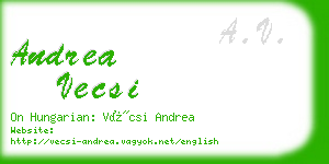 andrea vecsi business card
